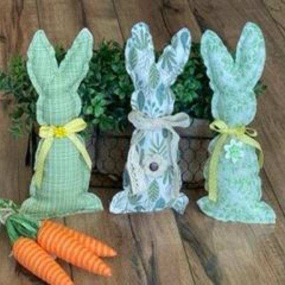 Hand Crafted Other - New Easter Bunnies. Set of 3. Handmade. New